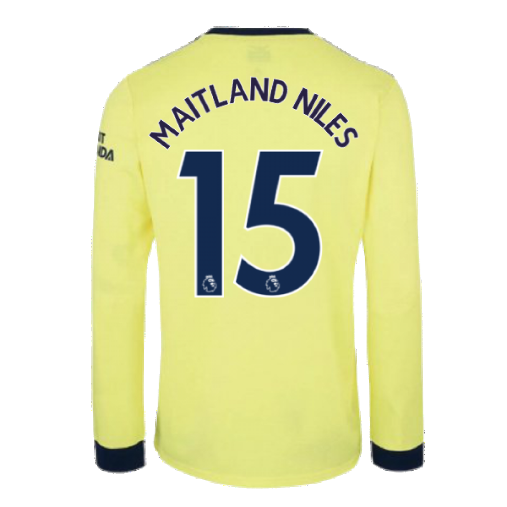 Arsenal 2021-2022 Long Sleeve Away Shirt (MAITLAND NILES 15)