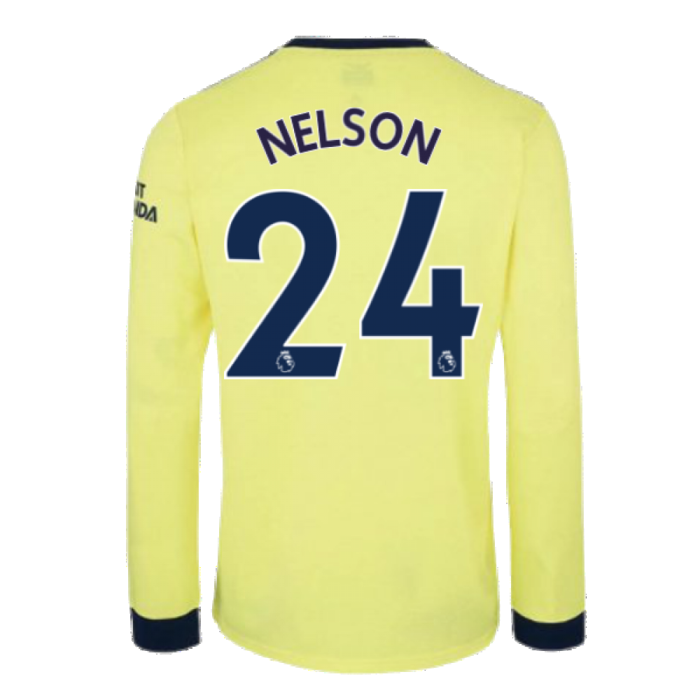 Arsenal 2021-2022 Long Sleeve Away Shirt (NELSON 24)