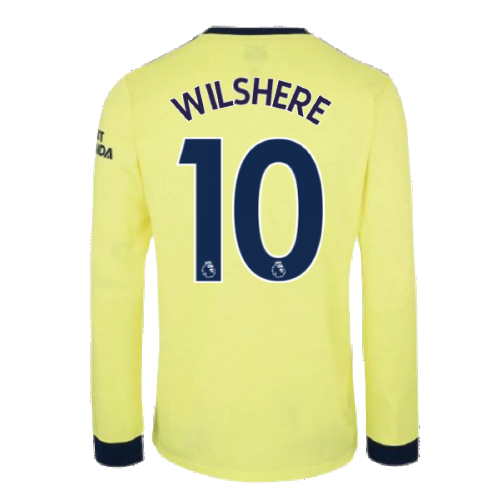 Arsenal 2021-2022 Long Sleeve Away Shirt (WILSHERE 10)