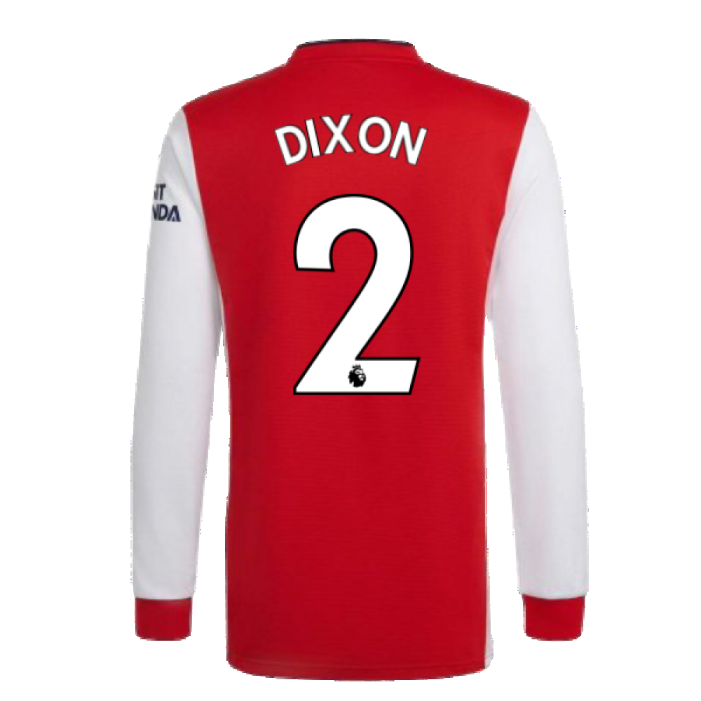 Arsenal 2021-2022 Long Sleeve Home Shirt (DIXON 2)