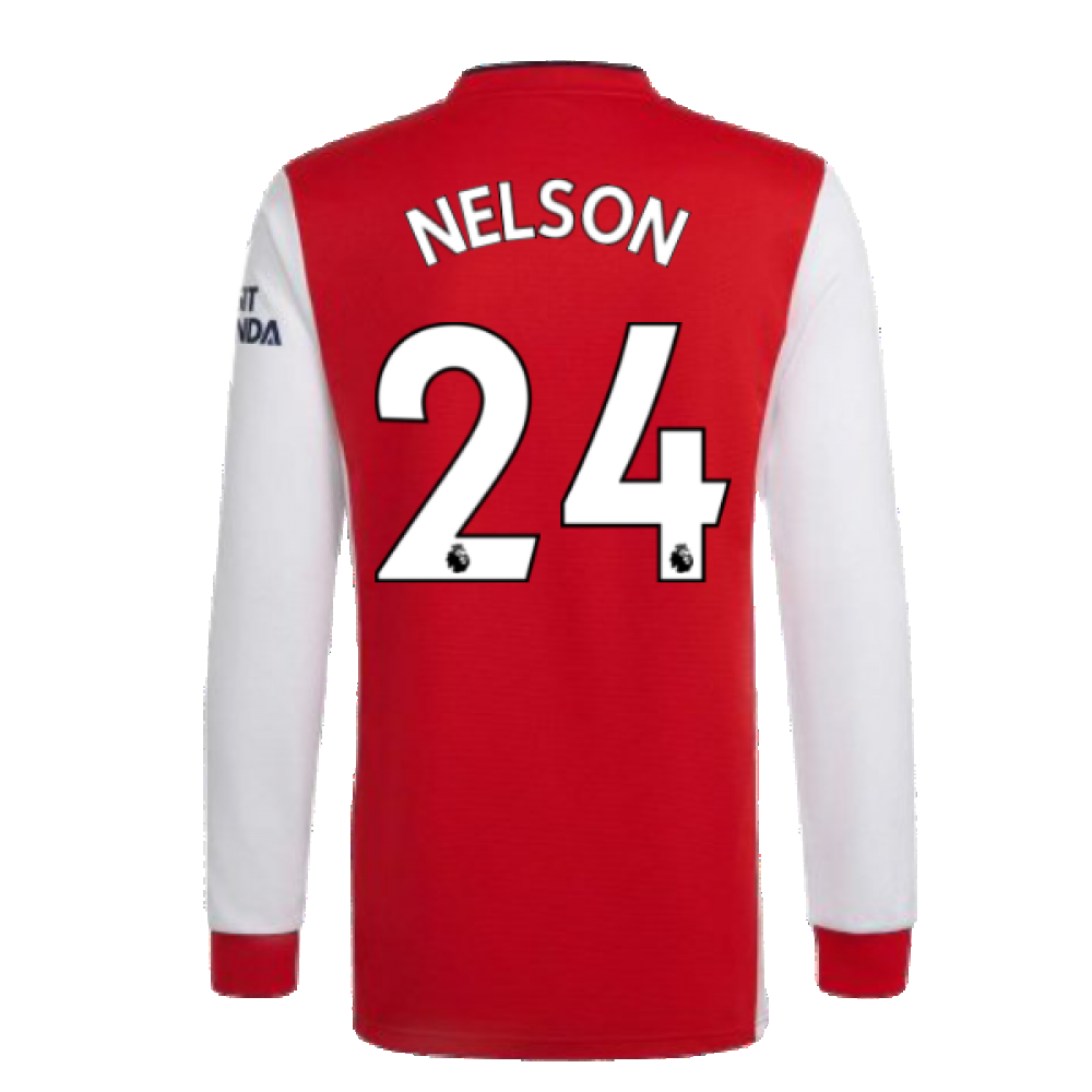 Arsenal 2021-2022 Long Sleeve Home Shirt (NELSON 24)