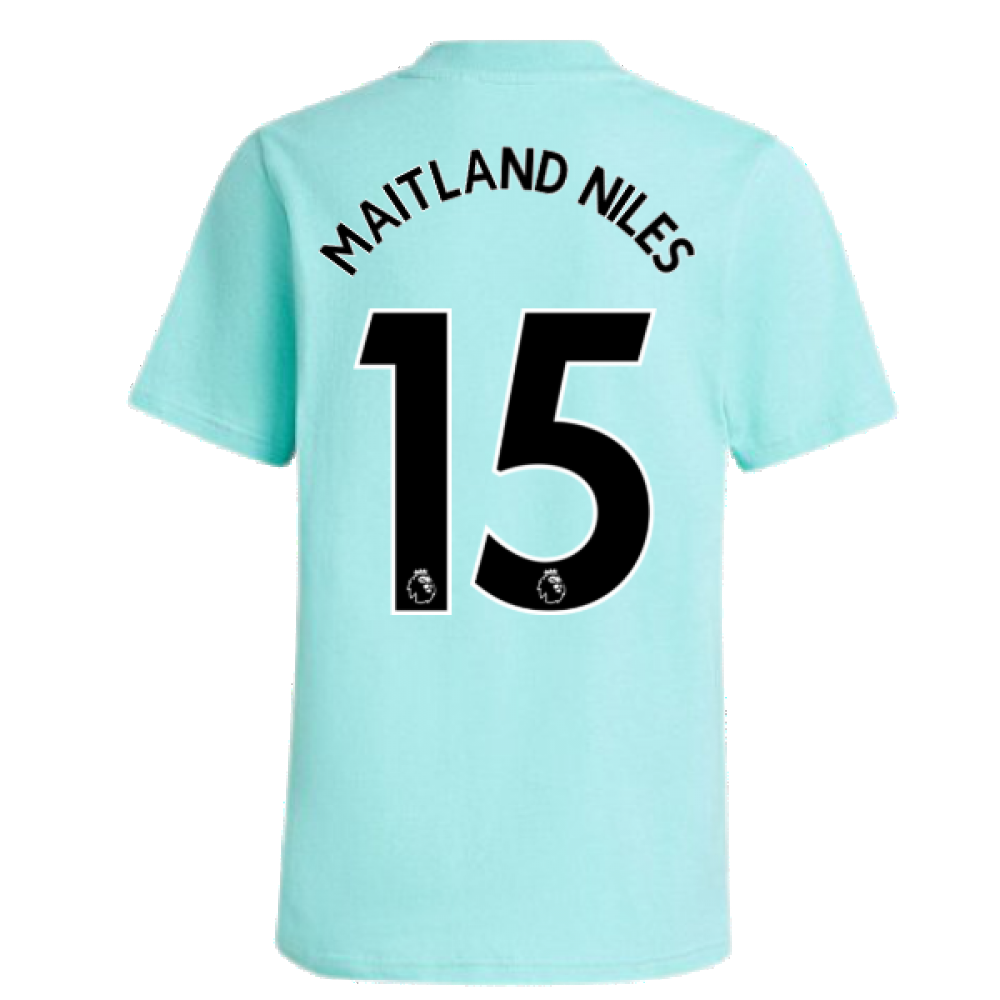 Arsenal 2021-2022 Training Tee (Acid Mint) (MAITLAND NILES 15)