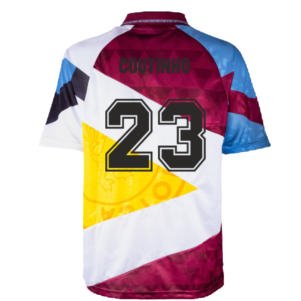 Aston Villa 1990 Mash Up Retro Football Shirt (Coutinho 23)