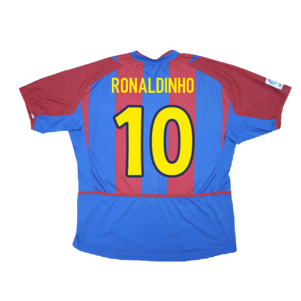 Barcelona 2002-03 Home Shirt (L) (Very Good) (Ronaldinho 10)
