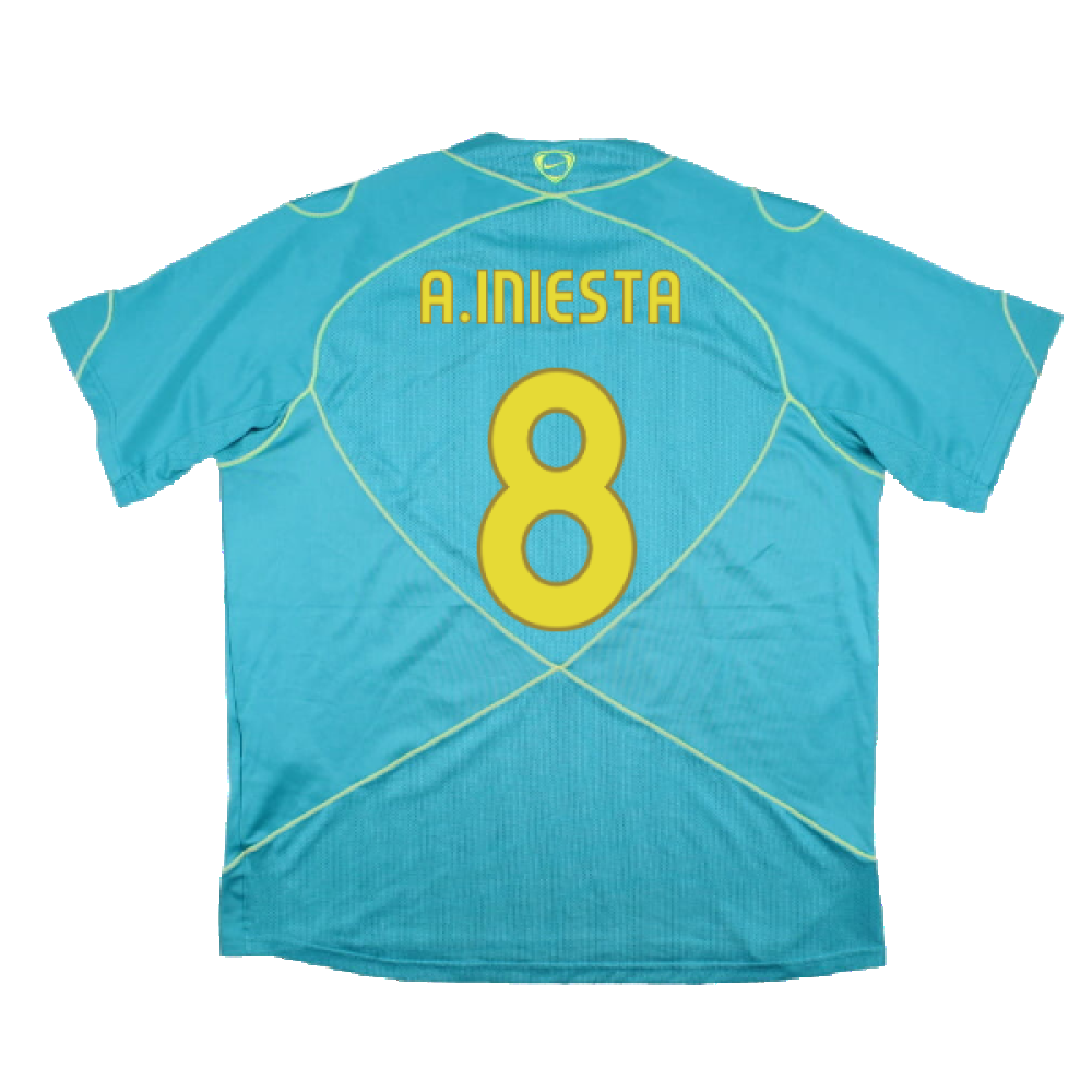 Barcelona 2007-08 Nike Training Shirt (M) (Good) (A.Iniesta 8)