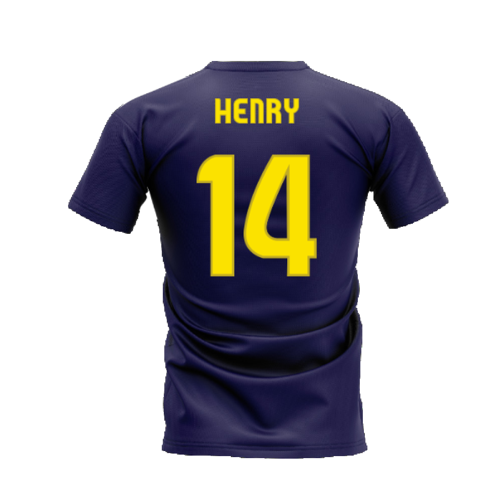 Barcelona 2008-2009 Retro Shirt T-shirt (Navy) (Henry 14)