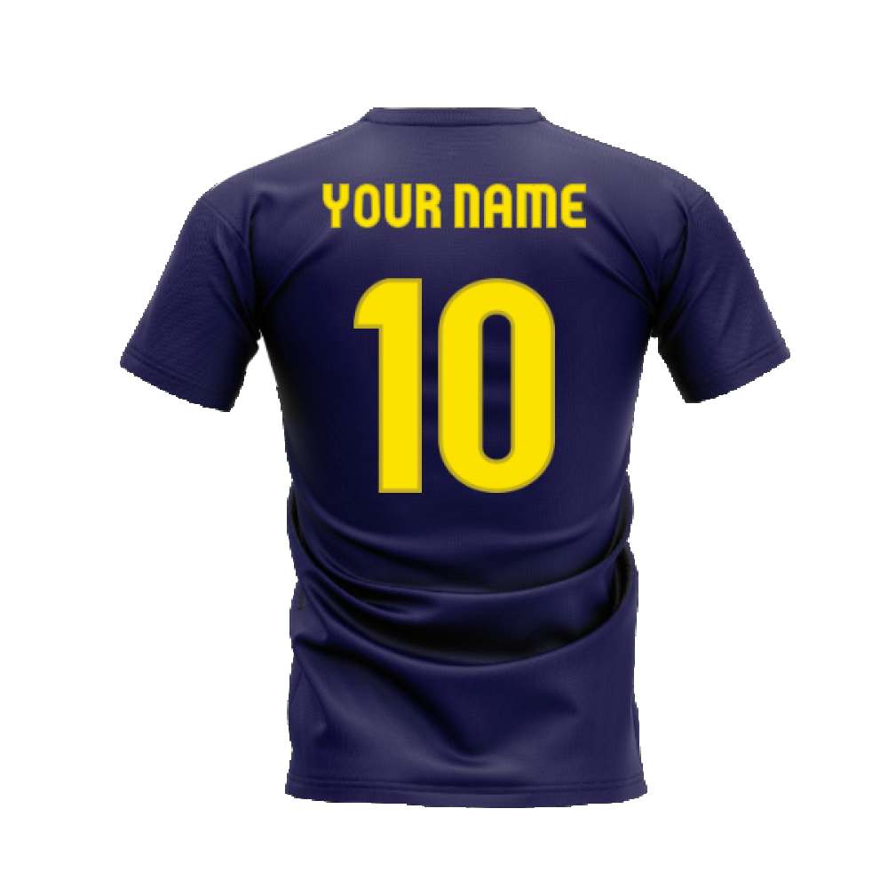 Barcelona 2008-2009 Retro Shirt T-shirt (Navy) (Your Name)