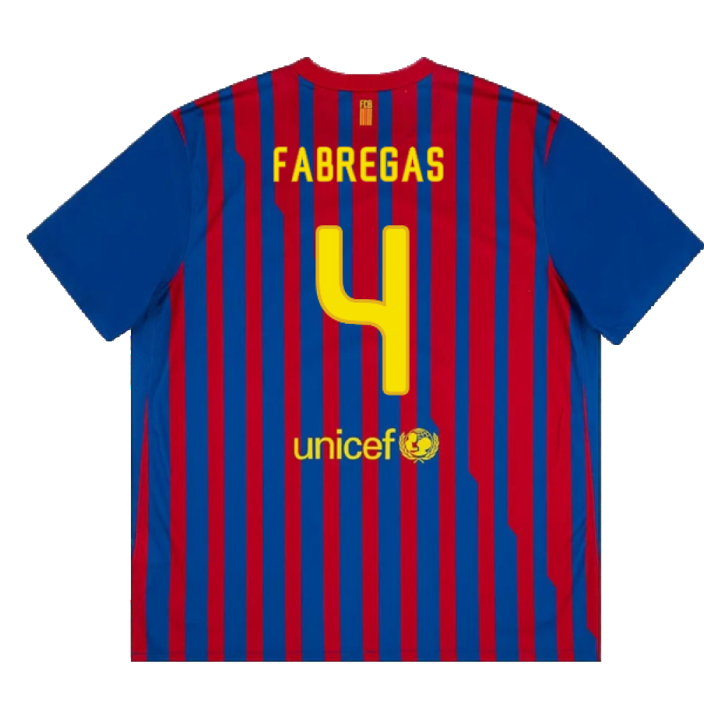 Barcelona 2011-12 Home Shirt (S) (Very Good) (Fabregas 4)