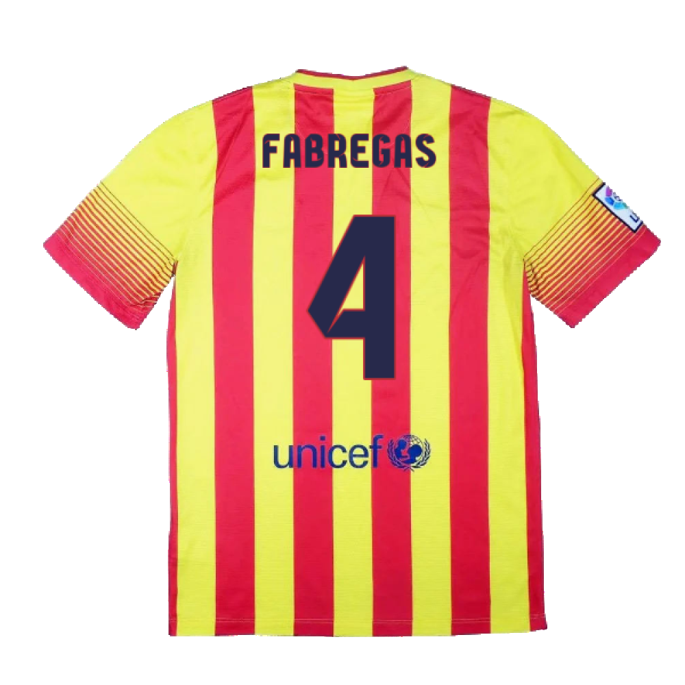 Barcelona 2013-14 Away Shirt (XL) (Mint) (Fabregas 4)