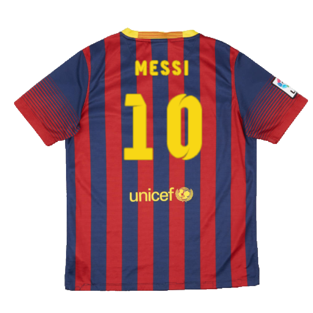 Barcelona 2013-14 Home Shirt (XL) (Good) (Messi 10)