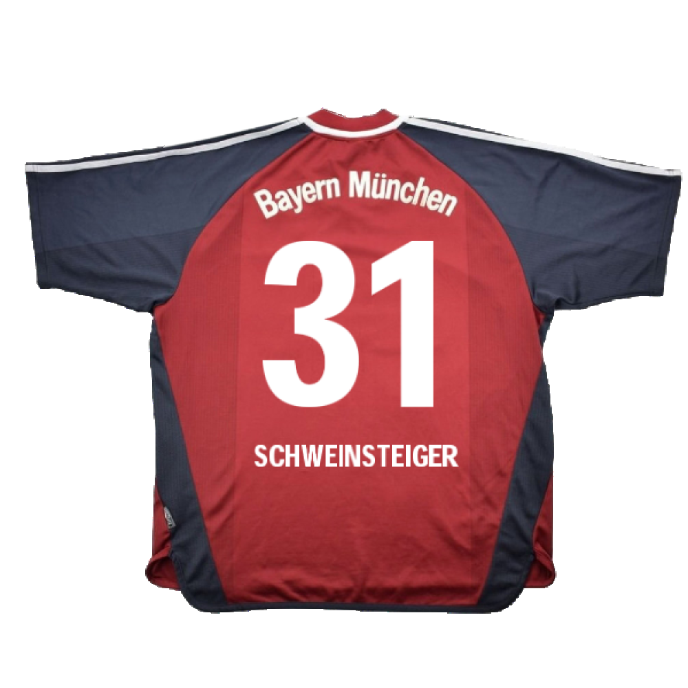 Bayern Munich 2001-02 Home Shirt (S) (Good) (Schweinsteiger 31)