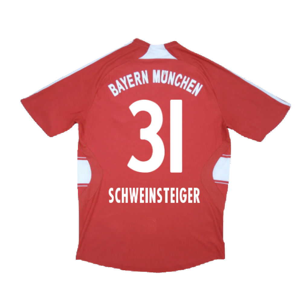 Bayern Munich 2007-09 Home Shirt (M) (Fair) (Schweinsteiger 31)