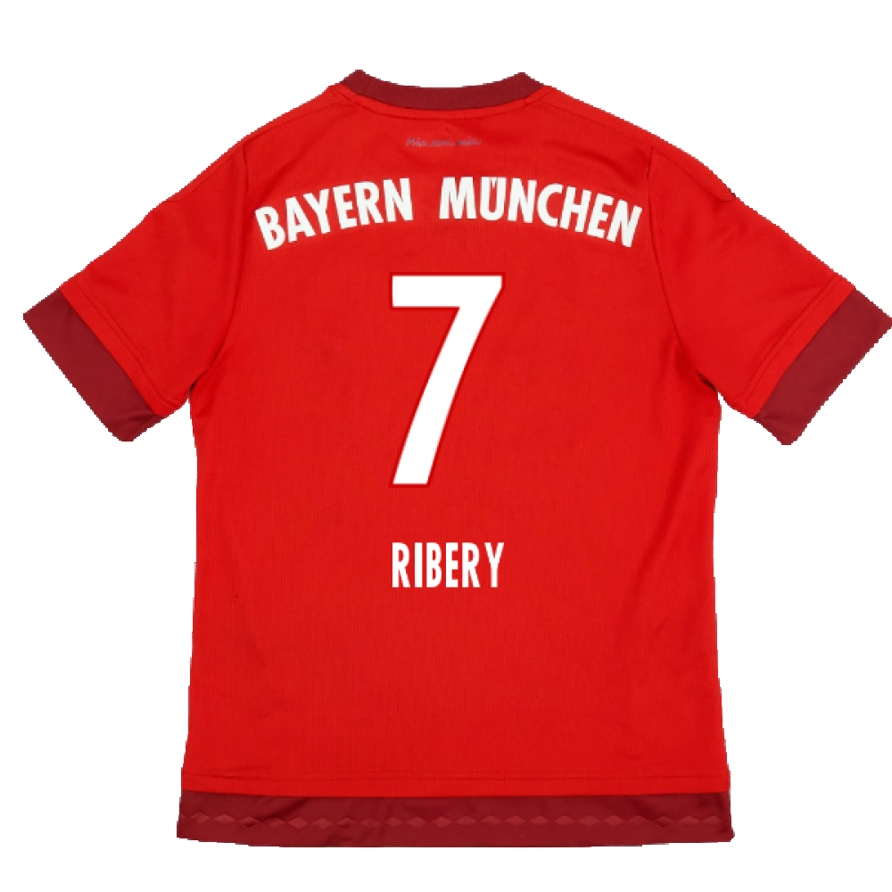 Bayern Munich 2015-16 Home Shirt (M) (Mint) (Ribery 7)