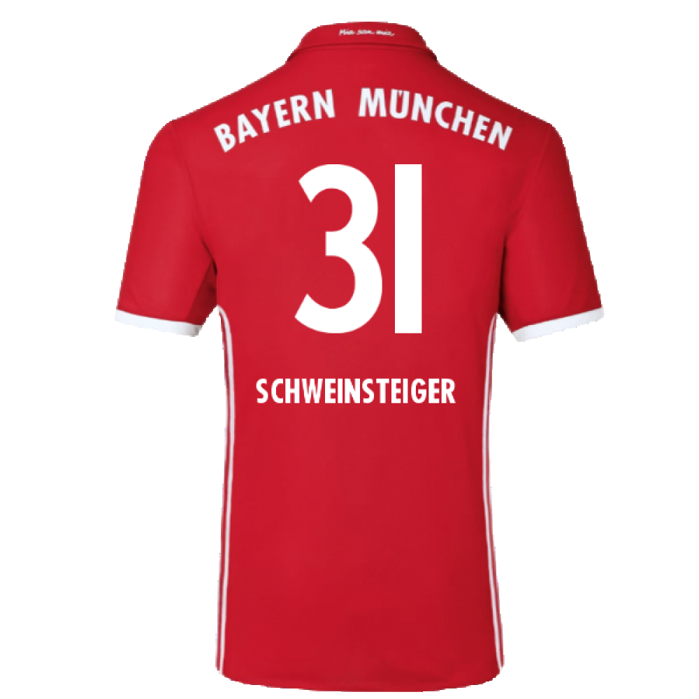 Bayern Munich 2016-17 Home Shirt (Excellent) (Schweinsteiger 31)