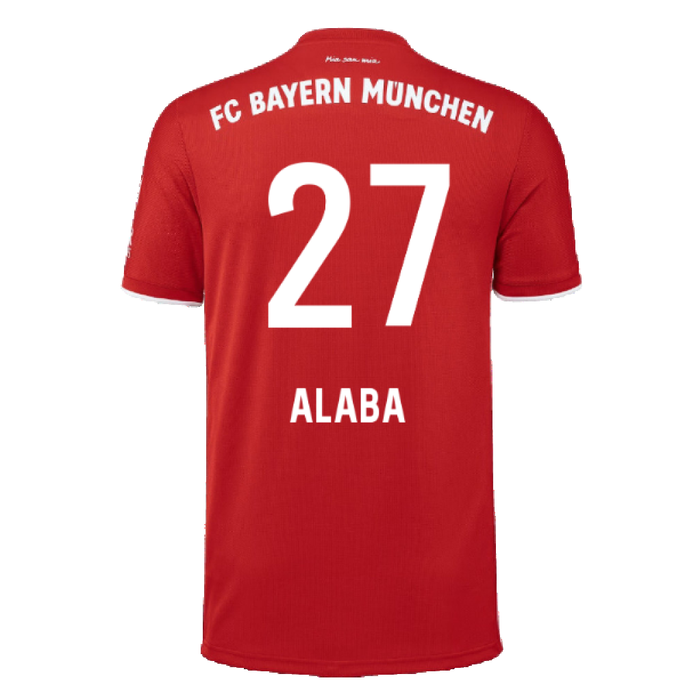 Bayern Munich 2020-21 Home Shirt (L) (Mint) (ALABA 27)