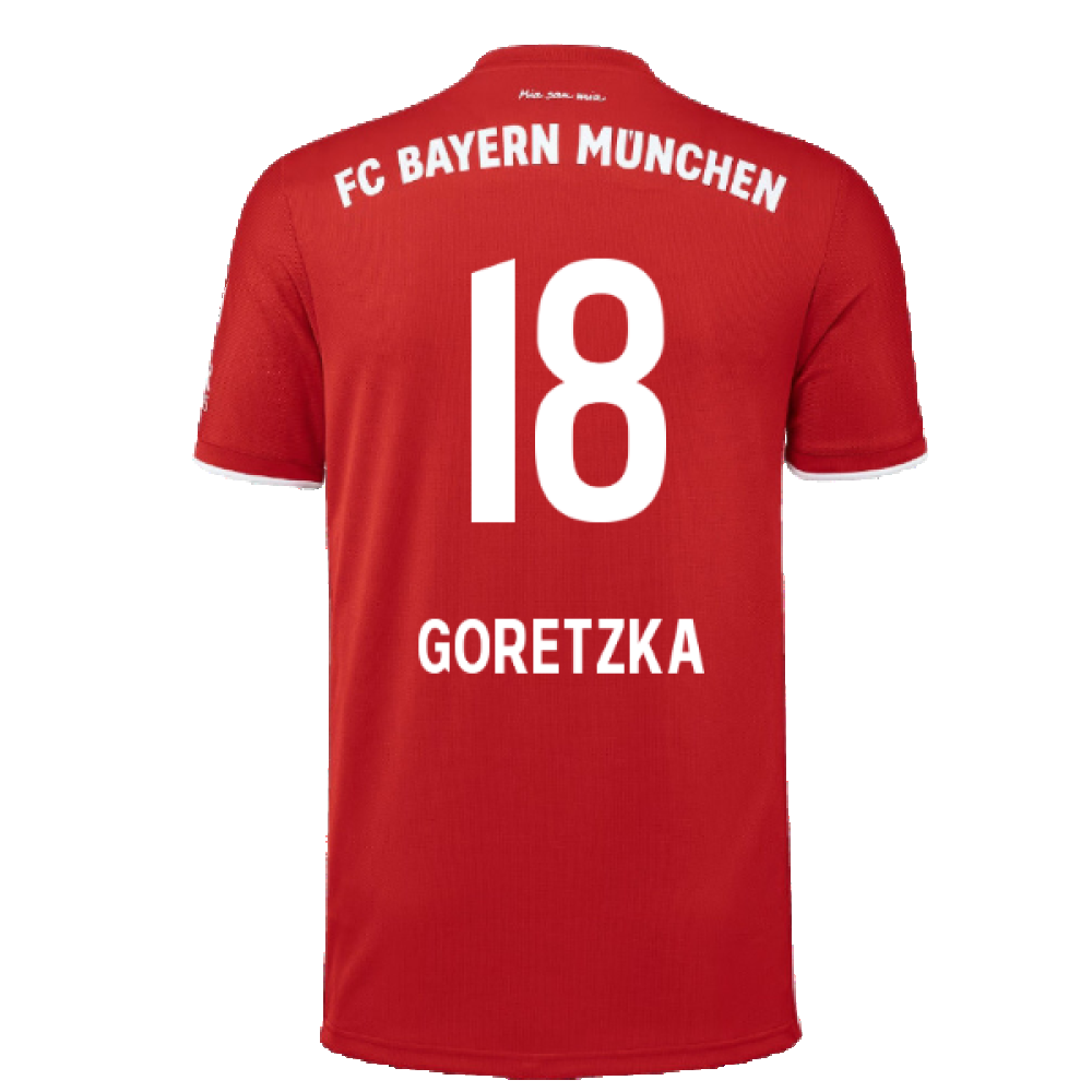 Bayern Munich 2020-21 Home Shirt (L) (Mint) (GORETZKA 18)