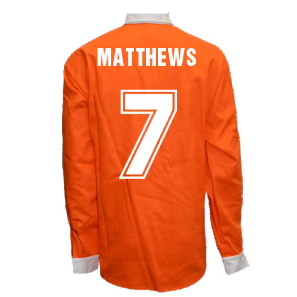 Blackpool 1953 FA Cup Final Retro Football Shirt (Matthews 7)