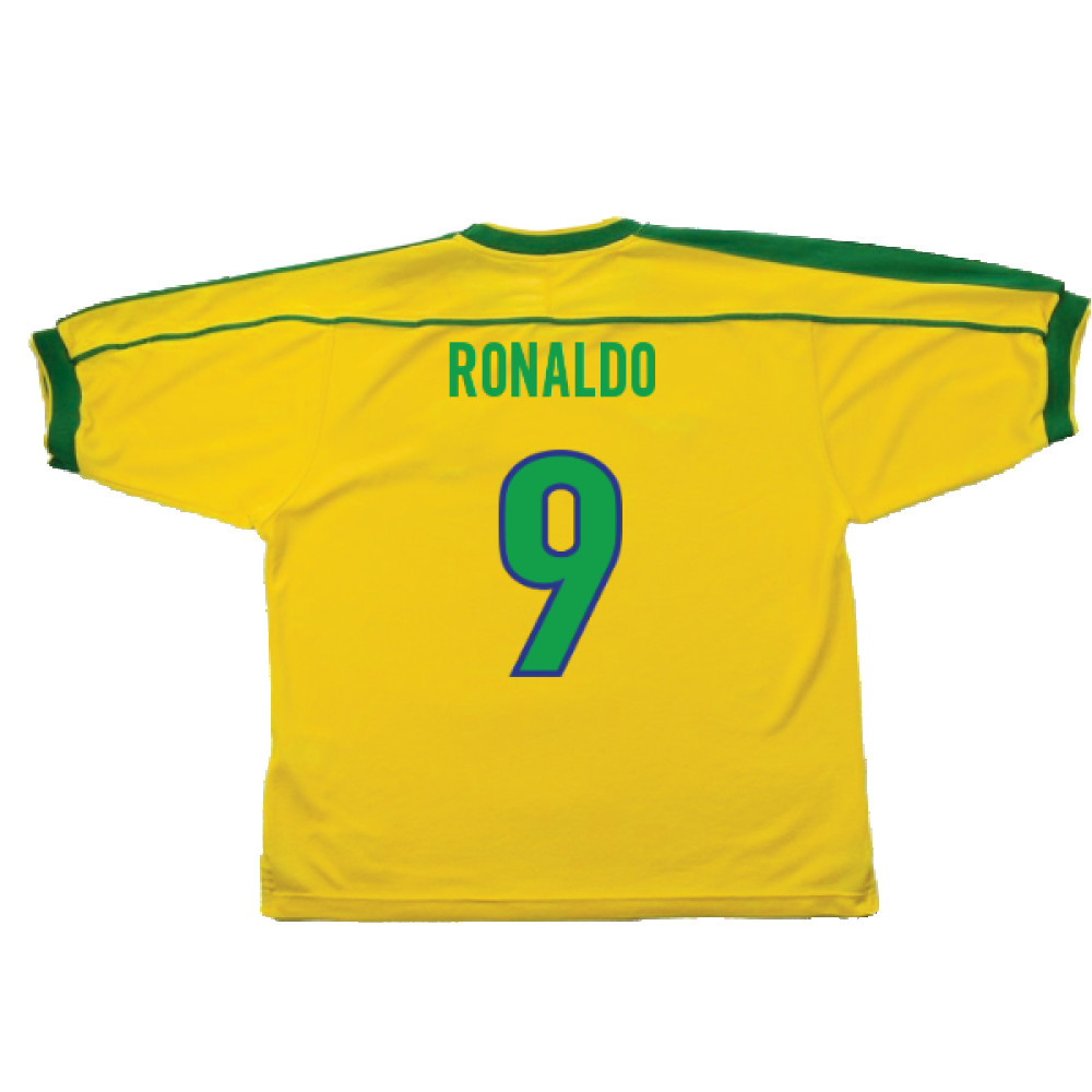 Brazil 1998-00 Home Shirt (Excellent) (RONALDO 9)