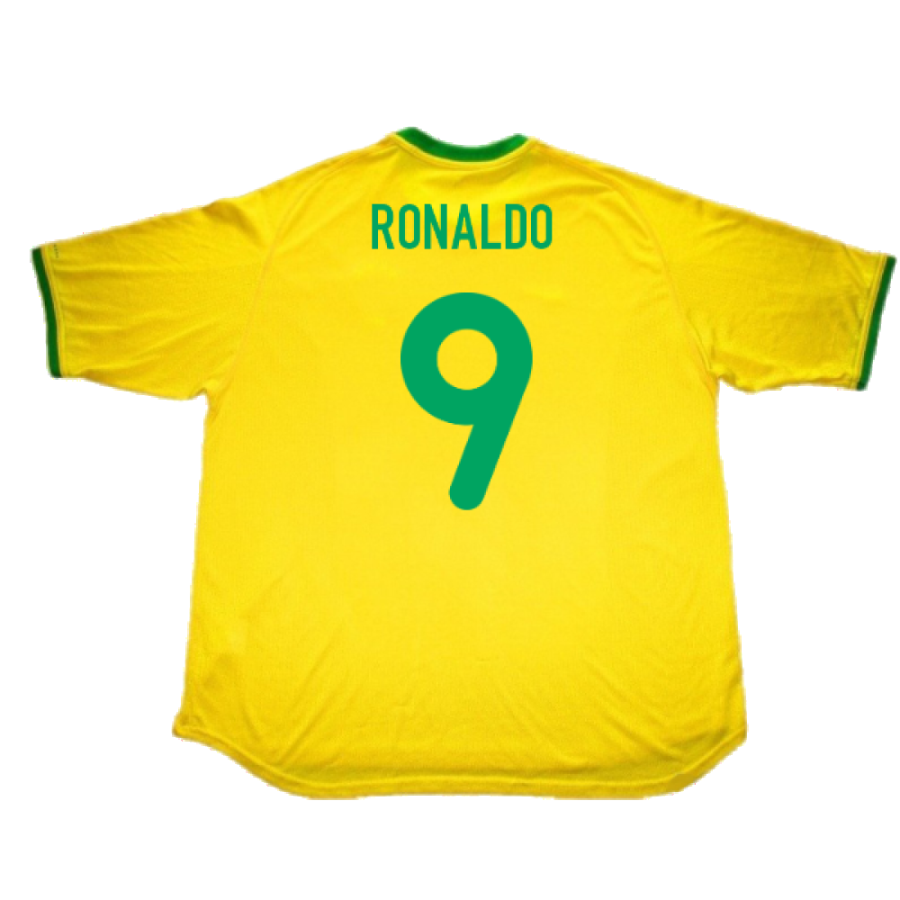 Brazil 2000-02 Home Shirt (L) (Excellent) (Ronaldo 9)