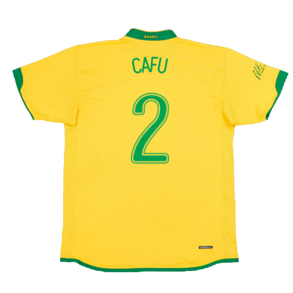 Brazil 2006-2008 Home Shirt (XXL) (Good) (Cafu 2)