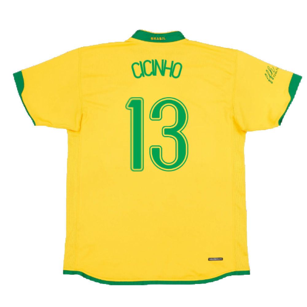 Brazil 2006-2008 Home Shirt (XXL) (Good) (Cicinho 13)