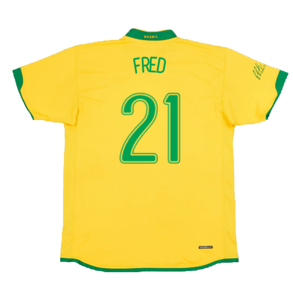 Brazil 2006-2008 Home Shirt (XXL) (Good) (Fred 21)