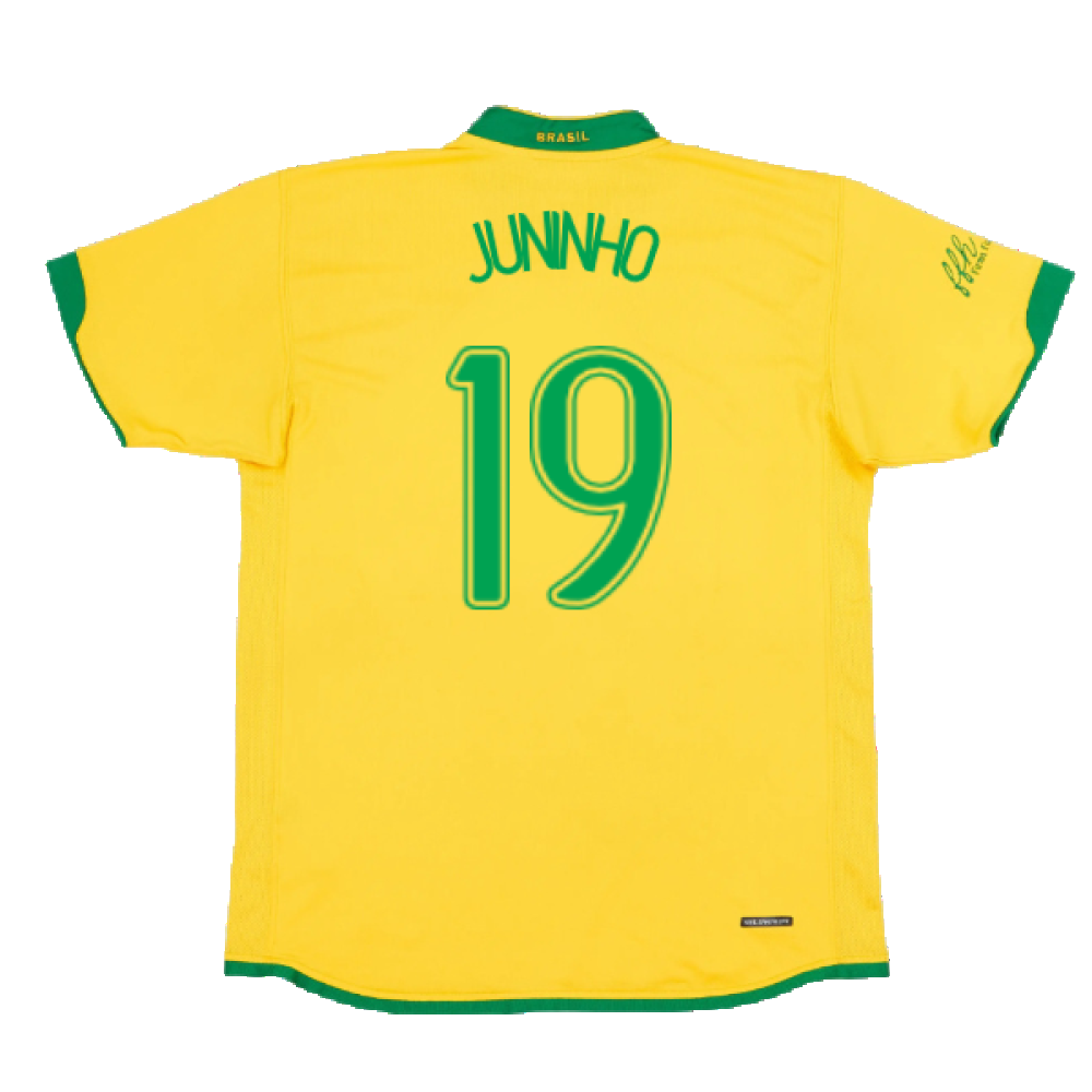 Brazil 2006-2008 Home Shirt (XXL) (Good) (Juninho 19)