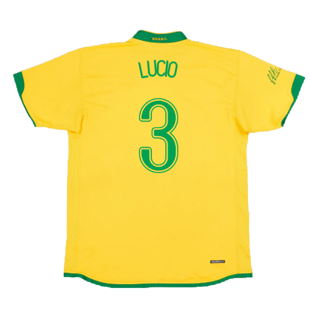 Brazil 2006-2008 Home Shirt (XXL) (Good) (Lucio 3)