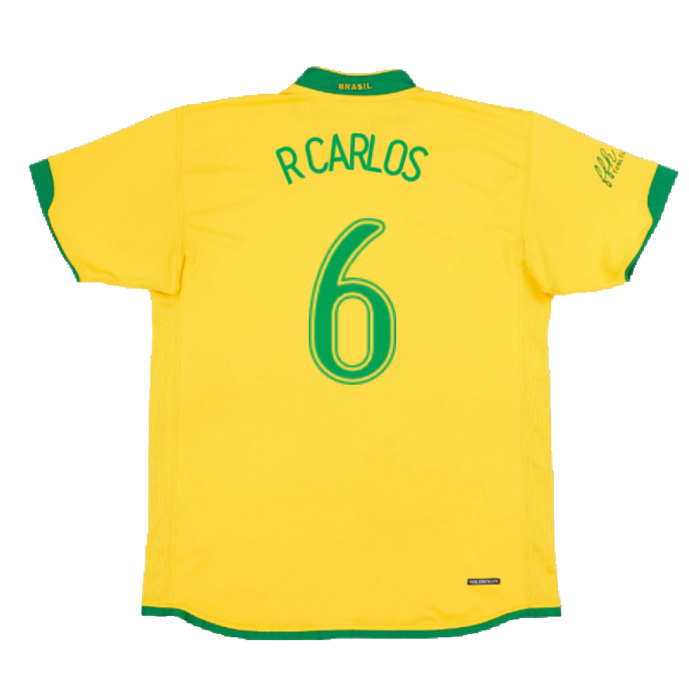 Brazil 2006-2008 Home Shirt (XXL) (Good) (R Carlos 6)