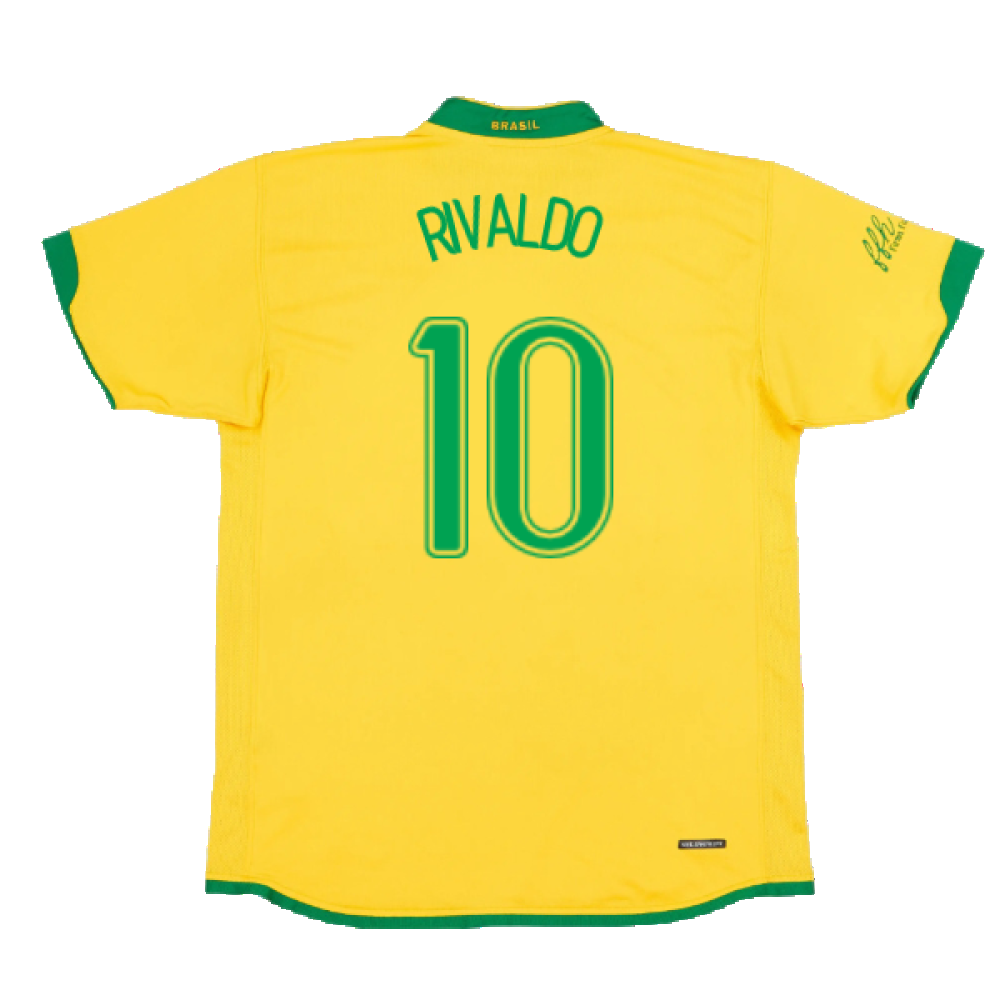 Brazil 2006-2008 Home Shirt (XXL) (Good) (RIVALDO 10)