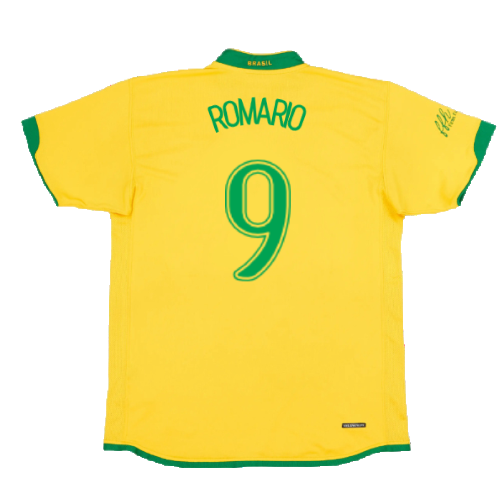 Brazil 2006-2008 Home Shirt (XXL) (Good) (ROMARIO 9)