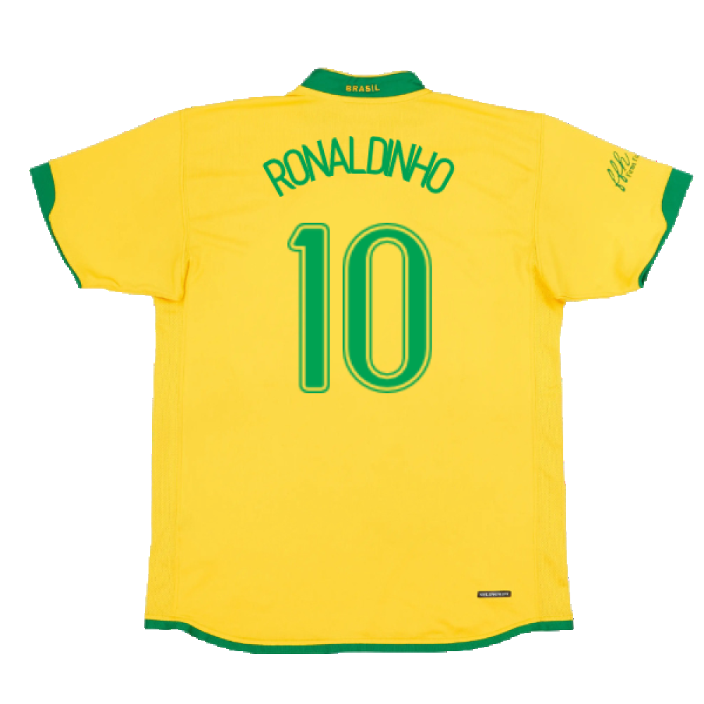 Brazil 2006-2008 Home Shirt (XXL) (Good) (Ronaldinho 10)