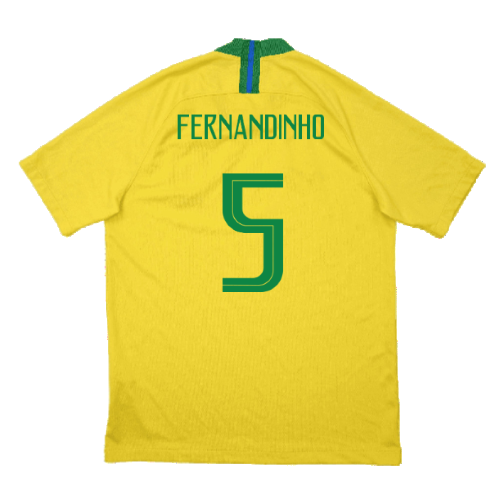 Brazil 2018-19 Home Shirt (M) (Excellent) (Fernandinho 5)