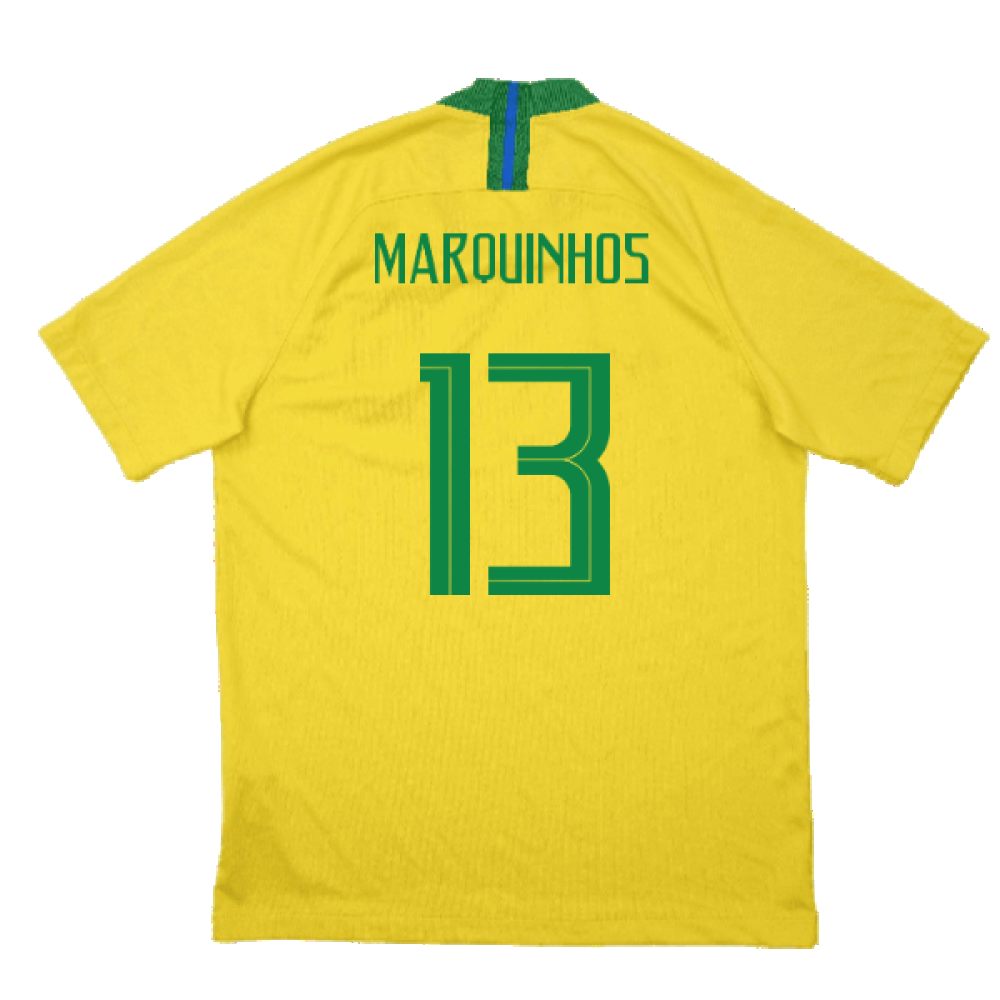 Brazil 2018-19 Home Shirt (M) (Excellent) (Marquinhos 13)