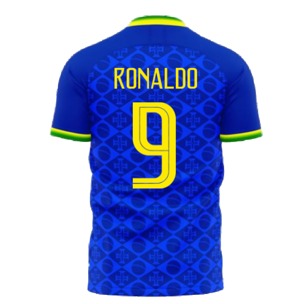 Brazil 2021-2022 Away Concept Football Kit (Fans Culture) (RONALDO 9)