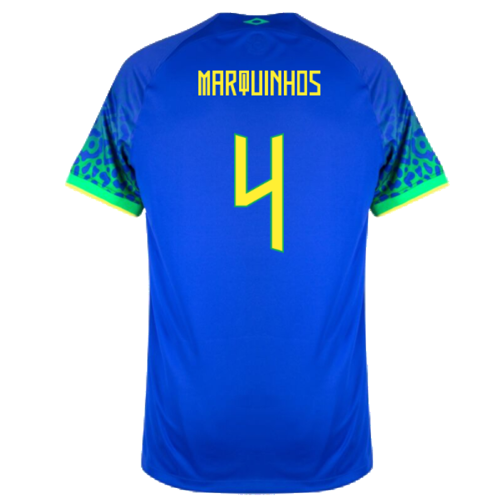 Brazil 2022-23 Away Shirt (XSB) (Mint) (Marquinhos 4)