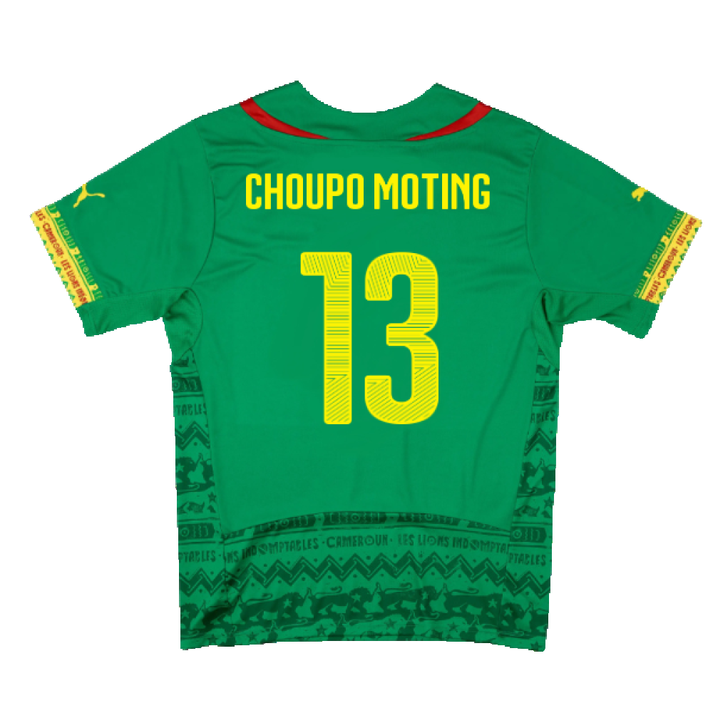 Cameroon 2014-15 Home Shirt (Mint) (Choupo Moting 13)