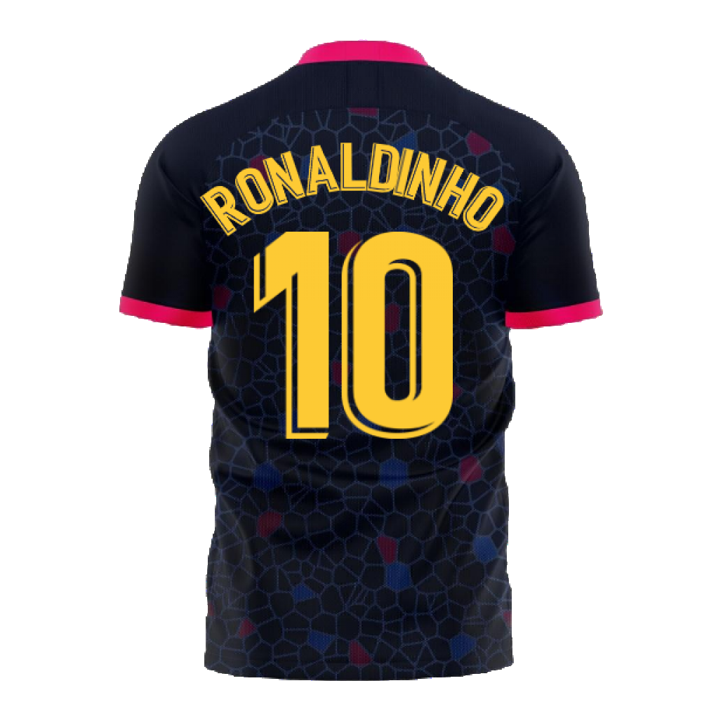 Catalonia 2024-2025 Away Concept Football Kit (Libero) (RONALDINHO 10)