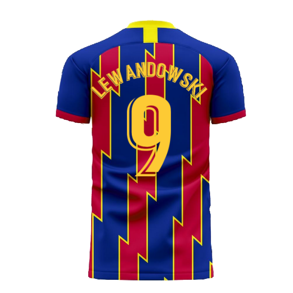 Catalonia 2024-2025 Home Concept Football Kit (Libero) (LEWANDOWSKI 9)