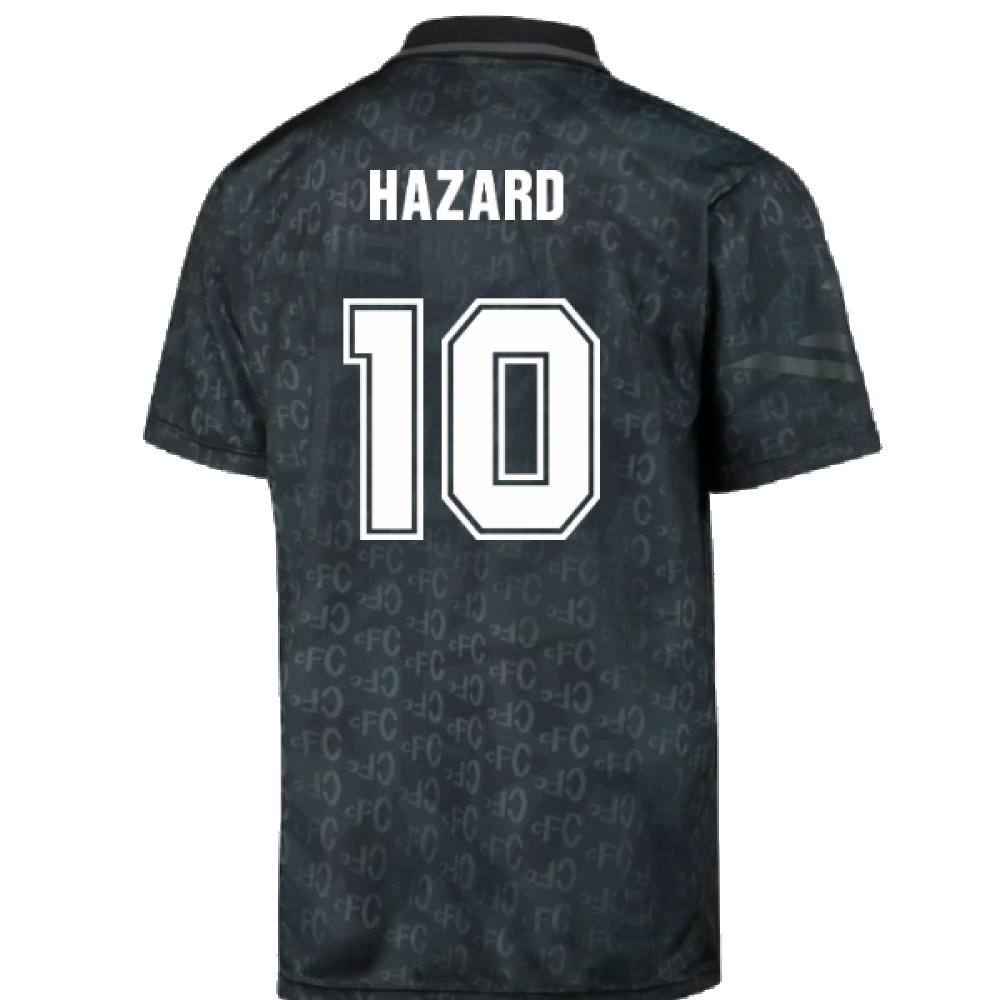 Chelsea 1992 Black Out Retro Football Shirt (Hazard 10)