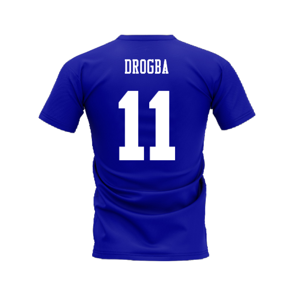 Chelsea 1995-1996 Retro Shirt T-shirts (Blue) (Drogba 11)