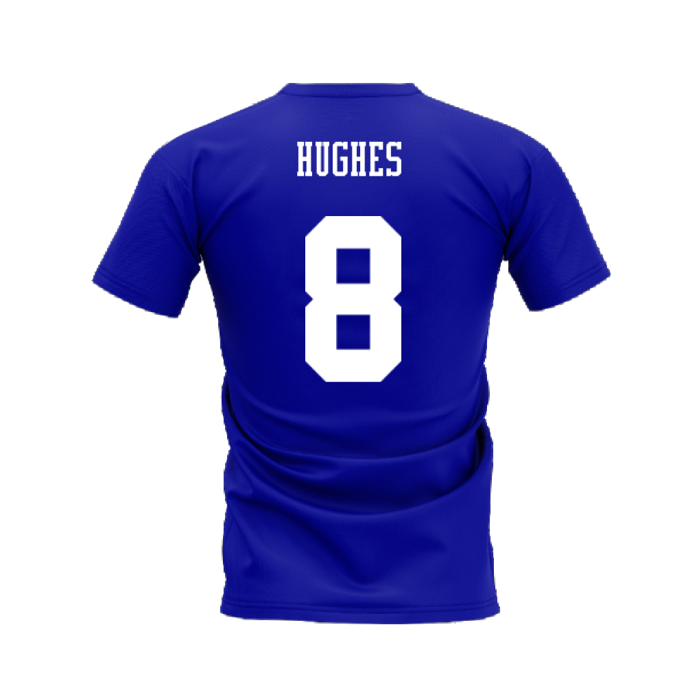 Chelsea 1995-1996 Retro Shirt T-shirts (Blue) (Hughes 8)