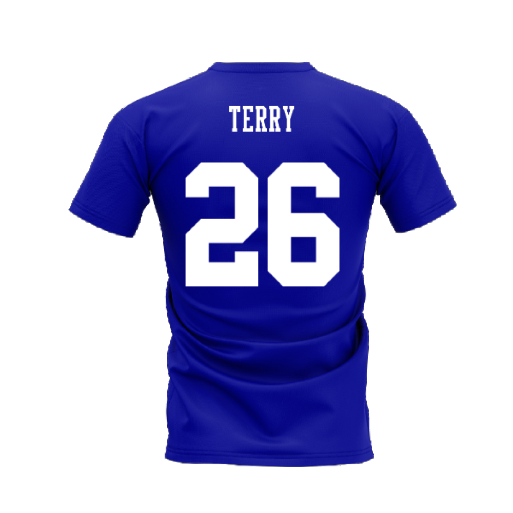 Chelsea 1995-1996 Retro Shirt T-shirts (Blue) (Terry 26)