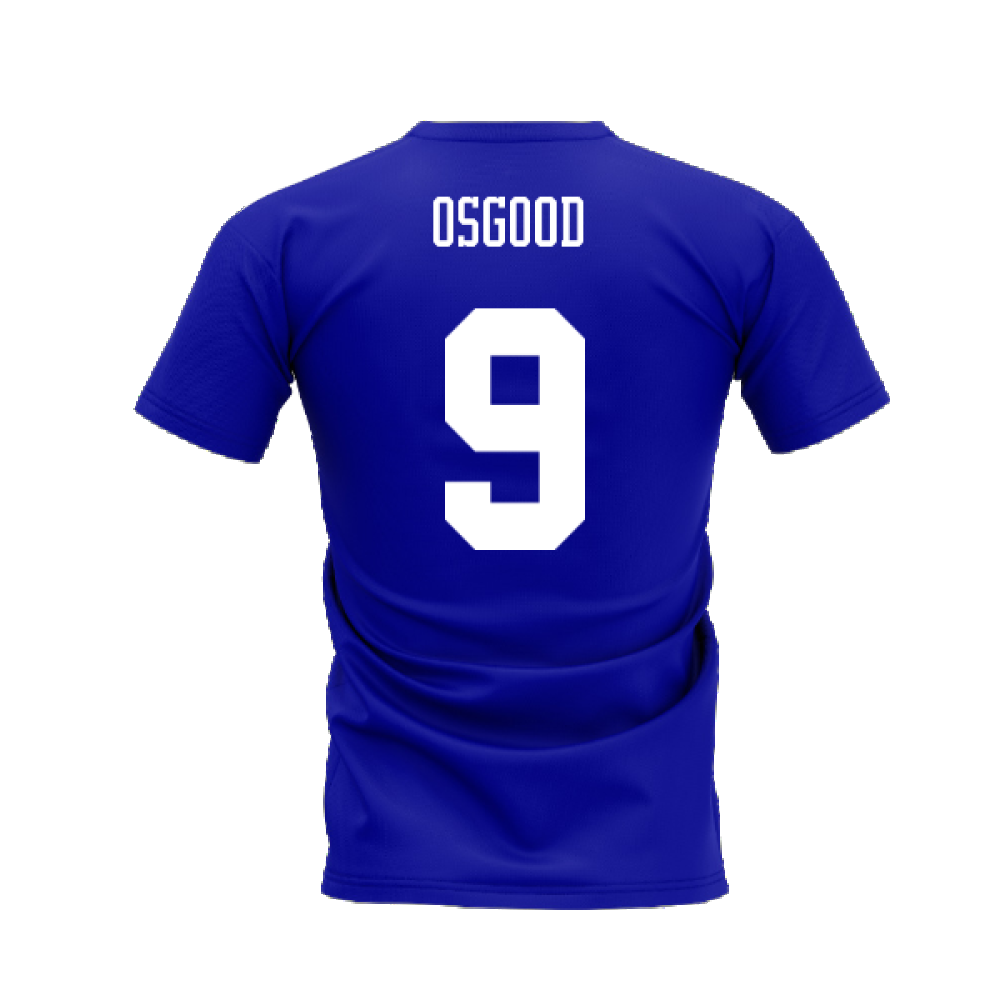 Chelsea 1995-1996 Retro Shirt T-shirts - Text (Blue) (Osgood 9)