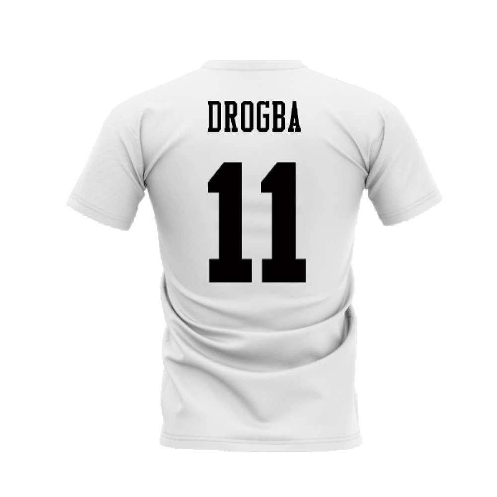 Chelsea 1995-1996 Retro Shirt T-shirts (White) (Drogba 11)