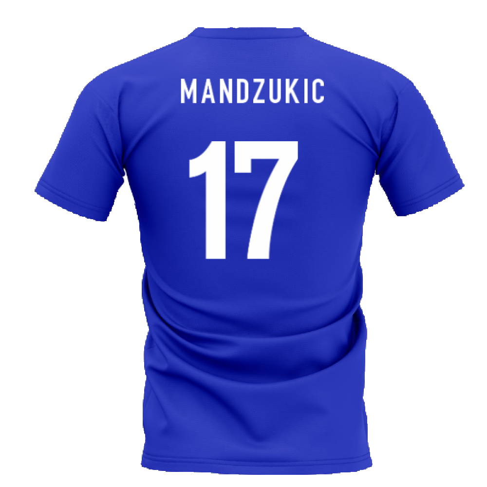 Croatia Team T-Shirt - Royal (MANDZUKIC 17)