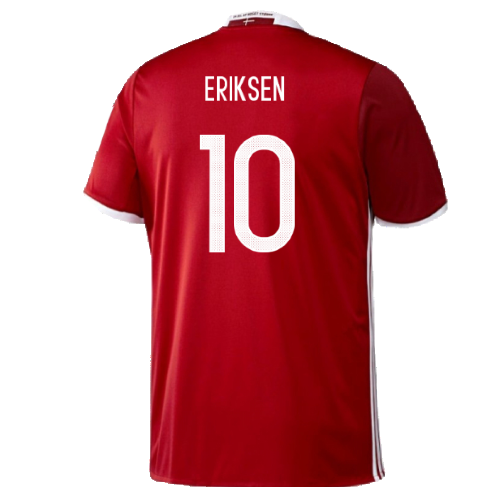 Denmark 2016-17 Home Shirt (S) (Mint) (Eriksen 10)