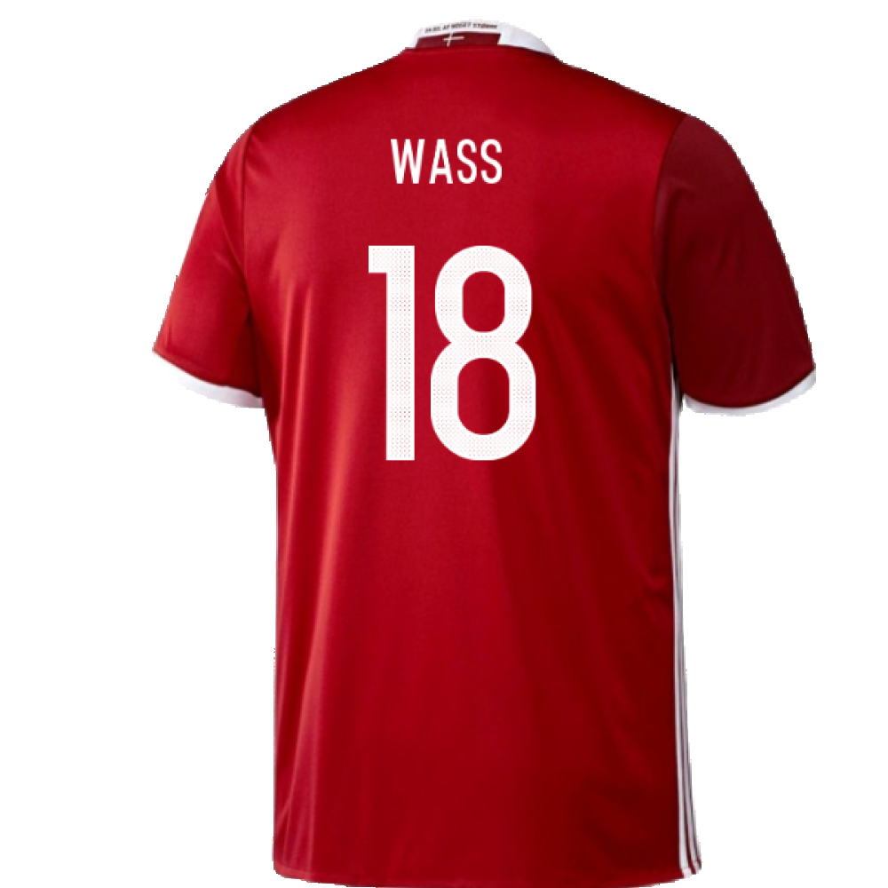 Denmark 2016-17 Home Shirt (S) (Mint) (Wass 18)