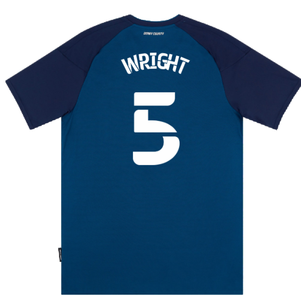Derby County 2020-21 Away Shirt (S) (Mint) (Wright 5)