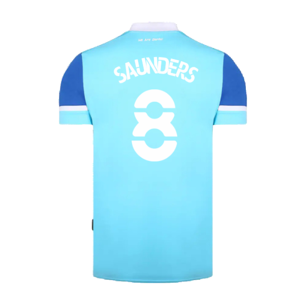 Derby County 2021-22 Away Shirt (XL) (Mint) (Saunders 8)